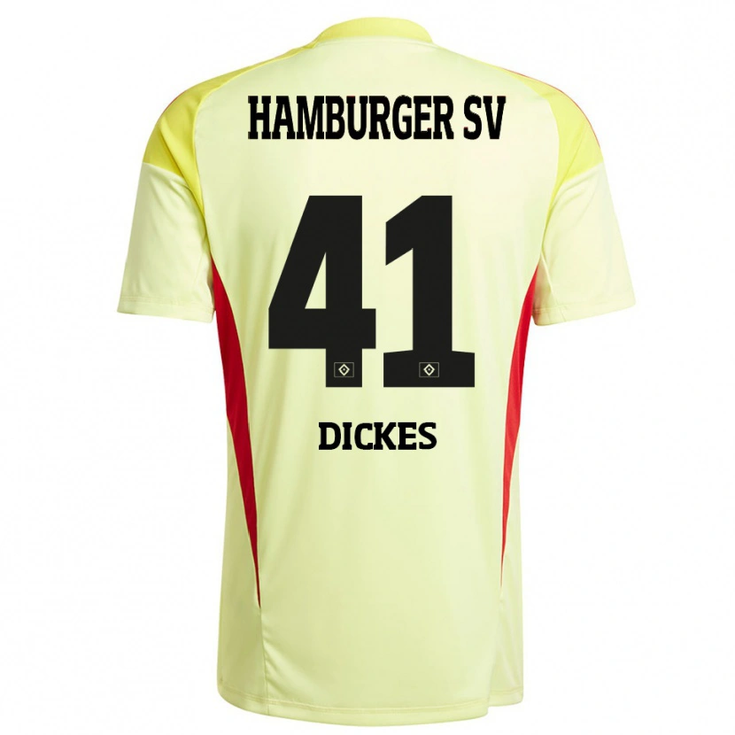 Danxen Kvinder Fernando Dickes #41 Gul Sort Rød Målmandstrøje 2025/26 Trøje T-shirt