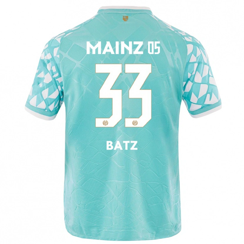Danxen Kvinder Daniel Batz #33 Turkis Hvid Målmandstrøje 2025/26 Trøje T-shirt