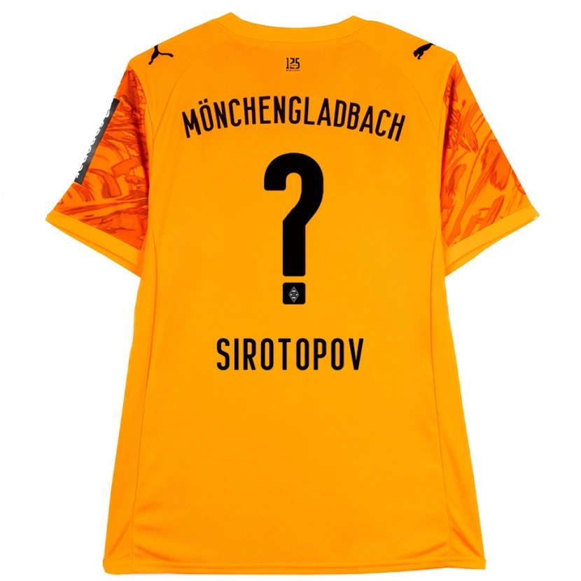 Danxen Kvinder Artem Sirotopov #0 Orange Gul Sort Målmandstrøje 2025/26 Trøje T-shirt