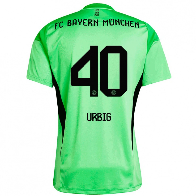 Danxen Kvinder Jonas Urbig #40 Mellem Forårsgrøn Målmandstrøje 2025/26 Trøje T-shirt