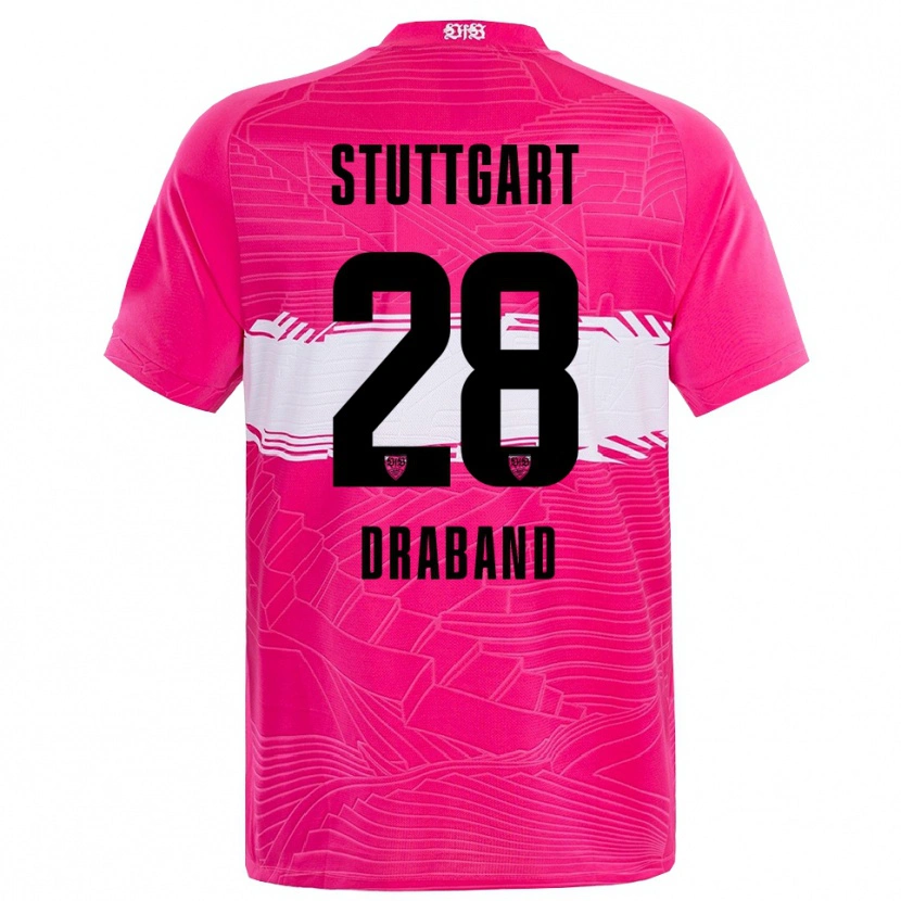 Danxen Kvinder Dominik Draband #28 Dyb Pink Sort Målmandstrøje 2025/26 Trøje T-shirt