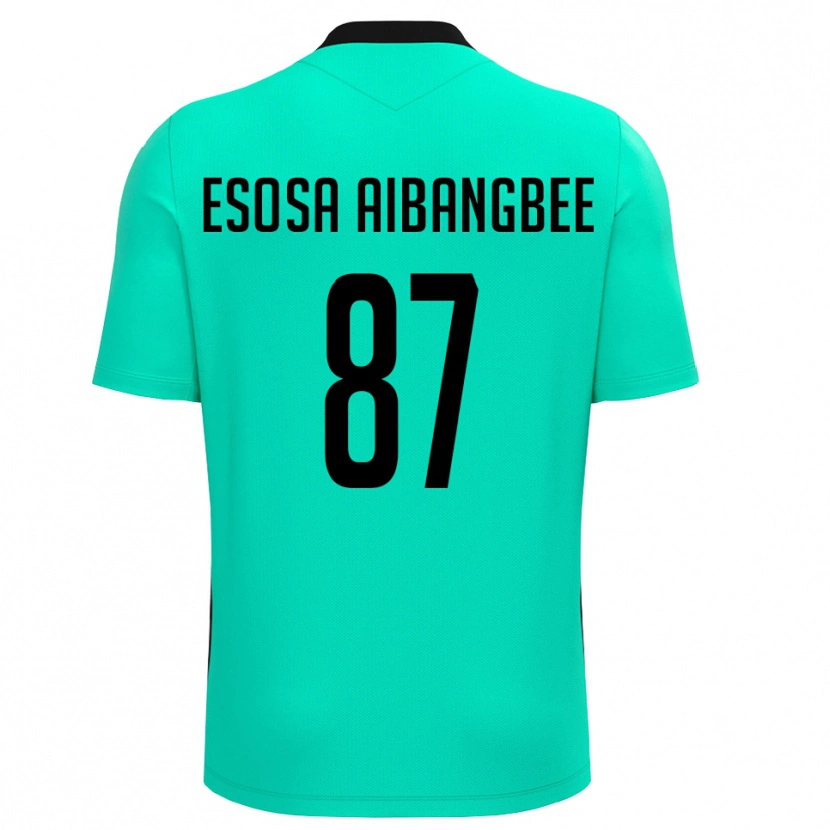 Danxen Kvinder Simon Esosa Aibangbee #87 Turkis Sort Målmandstrøje 2025/26 Trøje T-shirt
