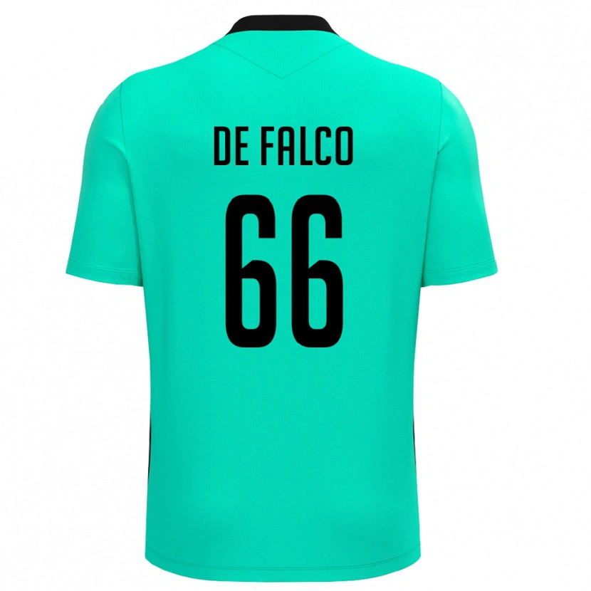 Danxen Kvinder Cristian De Falco #66 Turkis Sort Målmandstrøje 2025/26 Trøje T-shirt