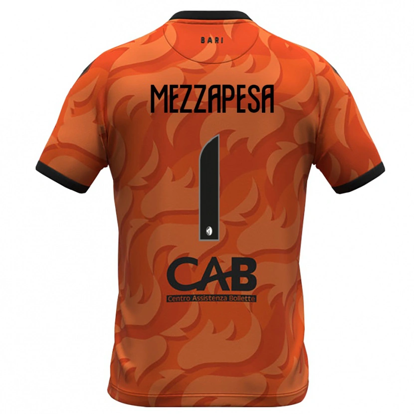 Danxen Kvinder Alessandro Mezzapesa #1 Mørk Orange Sort Målmandstrøje 2025/26 Trøje T-shirt