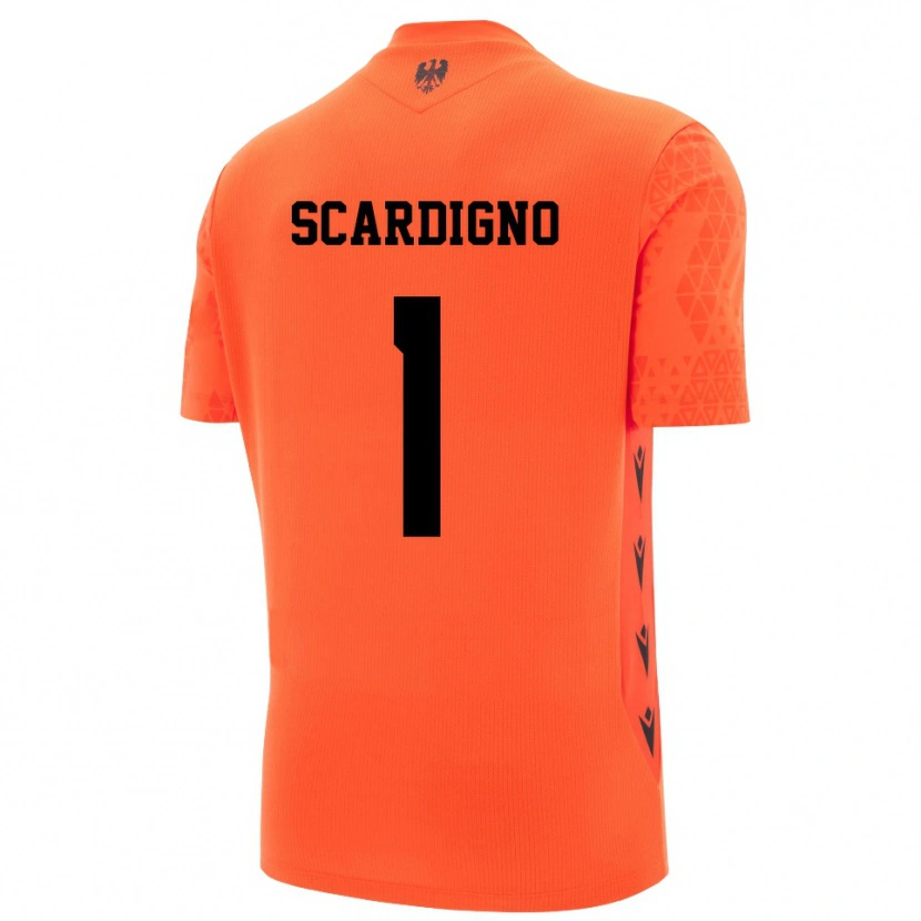 Danxen Kvinder Nicholas Scardigno #1 Mørk Orange Sort Målmandstrøje 2025/26 Trøje T-shirt