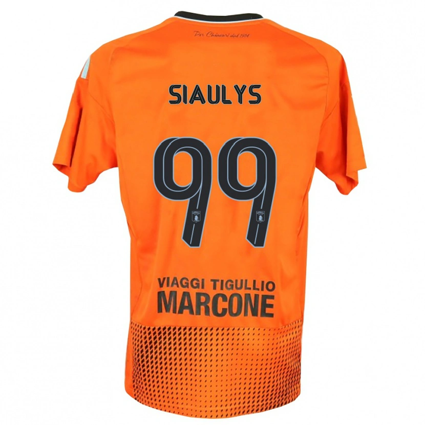 Danxen Kvinder Ovidijus Siaulys #99 Mørk Orange Blå Målmandstrøje 2025/26 Trøje T-shirt