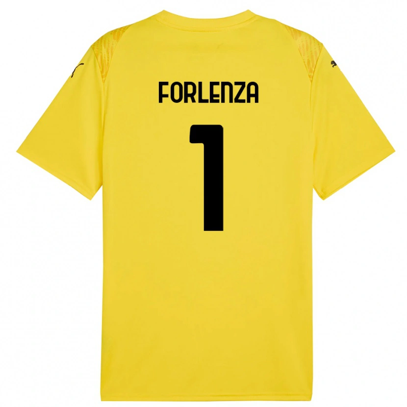 Danxen Kvinder Carlo Forlenza #1 Gul Sort Målmandstrøje 2025/26 Trøje T-shirt