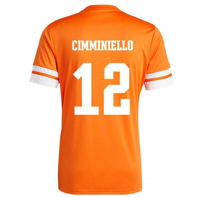 Danxen Kvinder Leon Cimminiello #12 Orange Hvid Målmandstrøje 2025/26 Trøje T-shirt