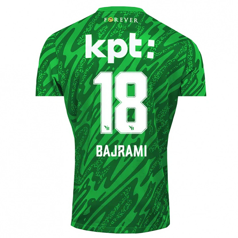 Danxen Kvinder Ardian Bajrami #18 Grøn Hvid Målmandstrøje 2025/26 Trøje T-shirt