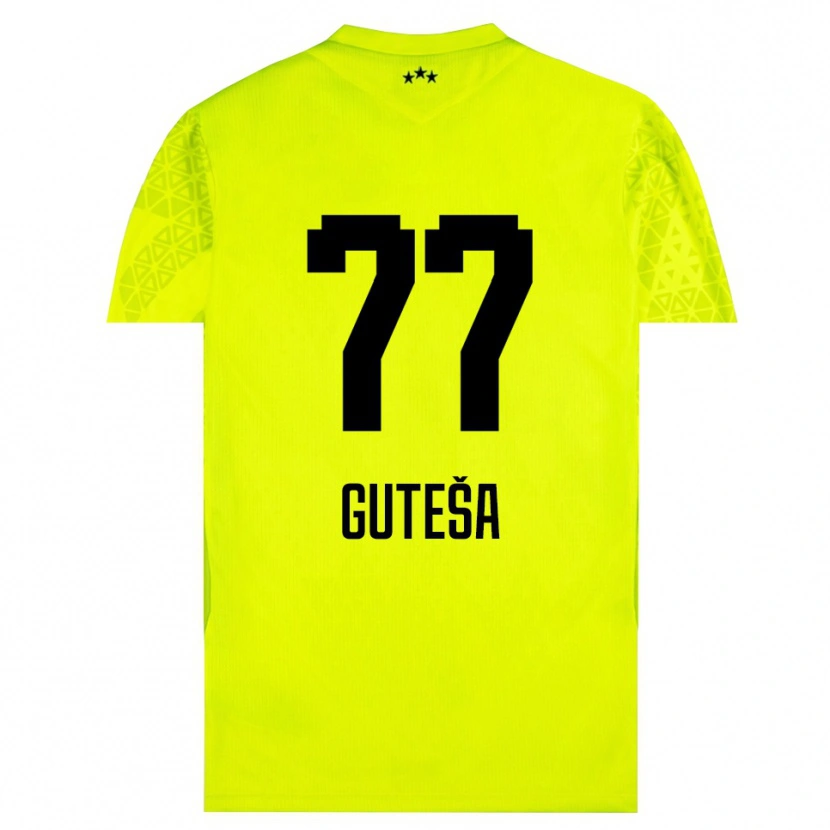 Danxen Kvinder Ivan Guteša #77 Gul Grøn Sort Målmandstrøje 2025/26 Trøje T-shirt