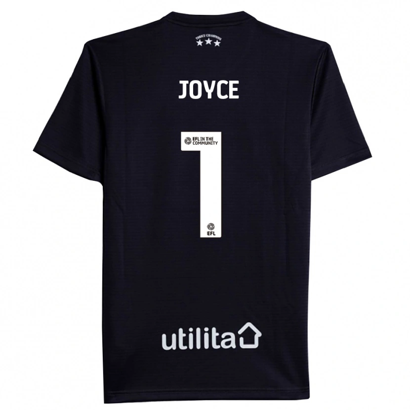 Danxen Kvinder Lauren Joyce #1 Sort Hvid Målmandstrøje 2025/26 Trøje T-shirt