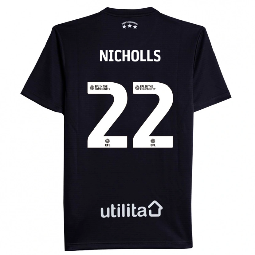 Danxen Kvinder Lee Nicholls #22 Sort Hvid Målmandstrøje 2025/26 Trøje T-shirt