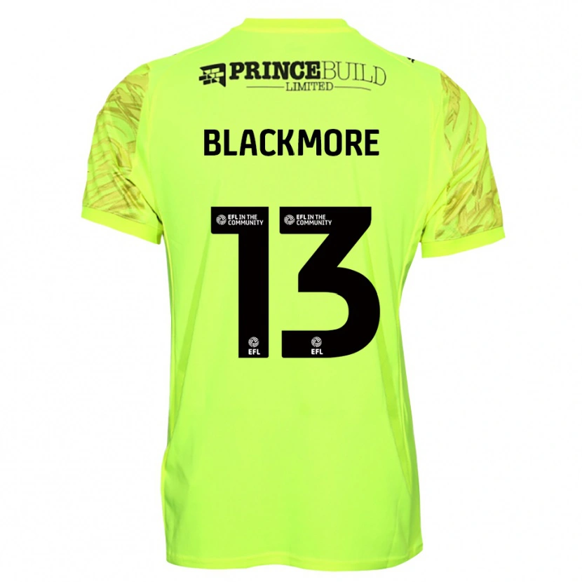Danxen Kvinder Will Blackmore #13 Fluorescerende Grøn Sort Målmandstrøje 2025/26 Trøje T-shirt