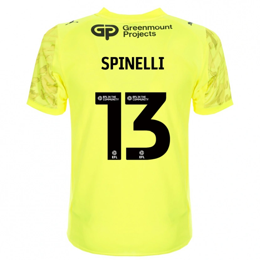 Danxen Kvinder Matteo Spinelli #13 Fluorescerende Grøn Sort Målmandstrøje 2025/26 Trøje T-shirt