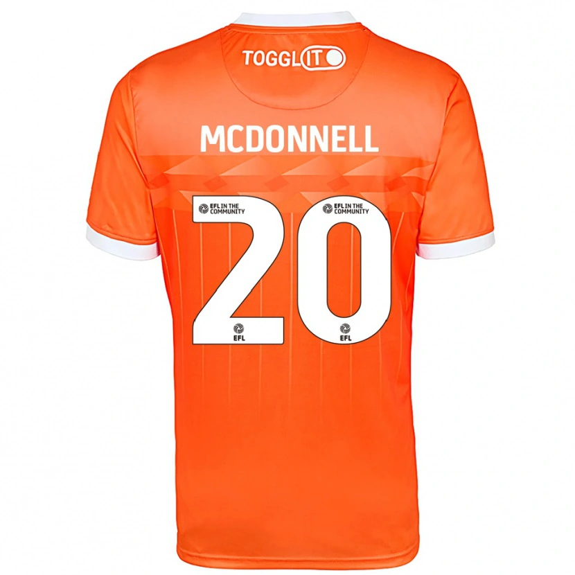 Danxen Kvinder Joe McDonnell #20 Appelsin Hvid Målmandstrøje 2025/26 Trøje T-shirt