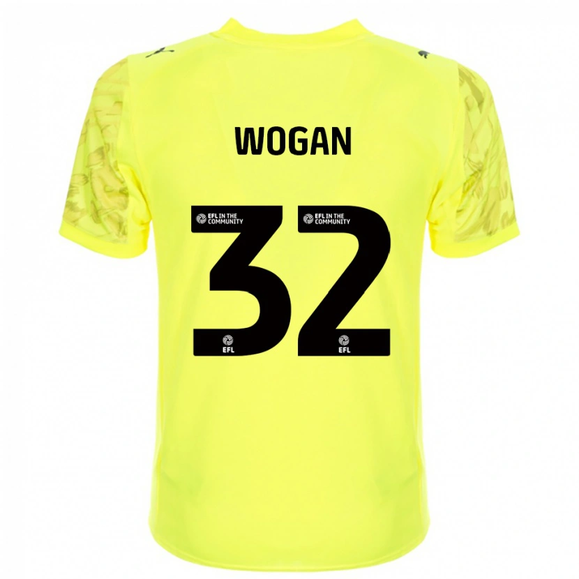 Danxen Kvinder Andrew Wogan #32 Gul Sort Målmandstrøje 2025/26 Trøje T-shirt