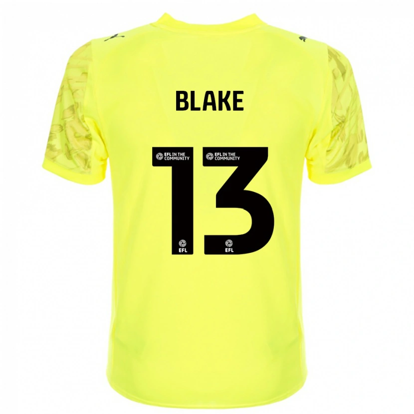Danxen Kvinder Billy Blake #13 Gul Sort Målmandstrøje 2025/26 Trøje T-shirt