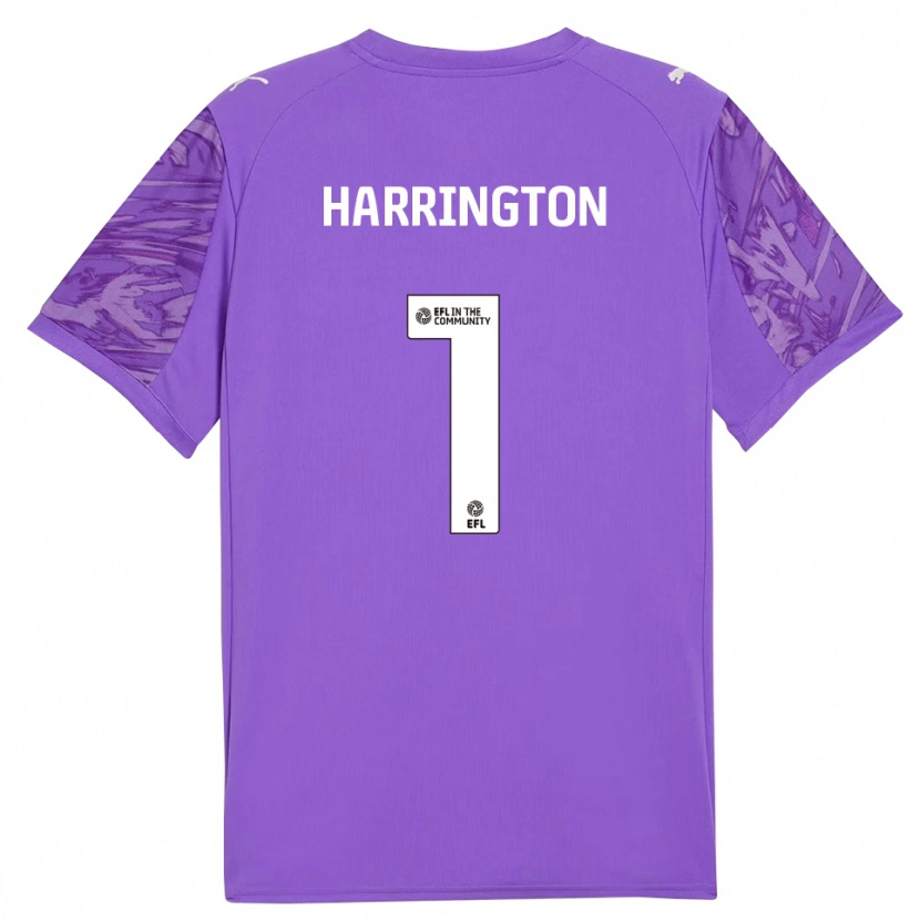Danxen Kvinder David Harrington #1 Lilla Rød Målmandstrøje 2025/26 Trøje T-shirt