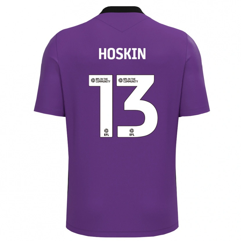 Danxen Kvinder Owen Hoskin #13 Lilla Hvid Målmandstrøje 2025/26 Trøje T-shirt
