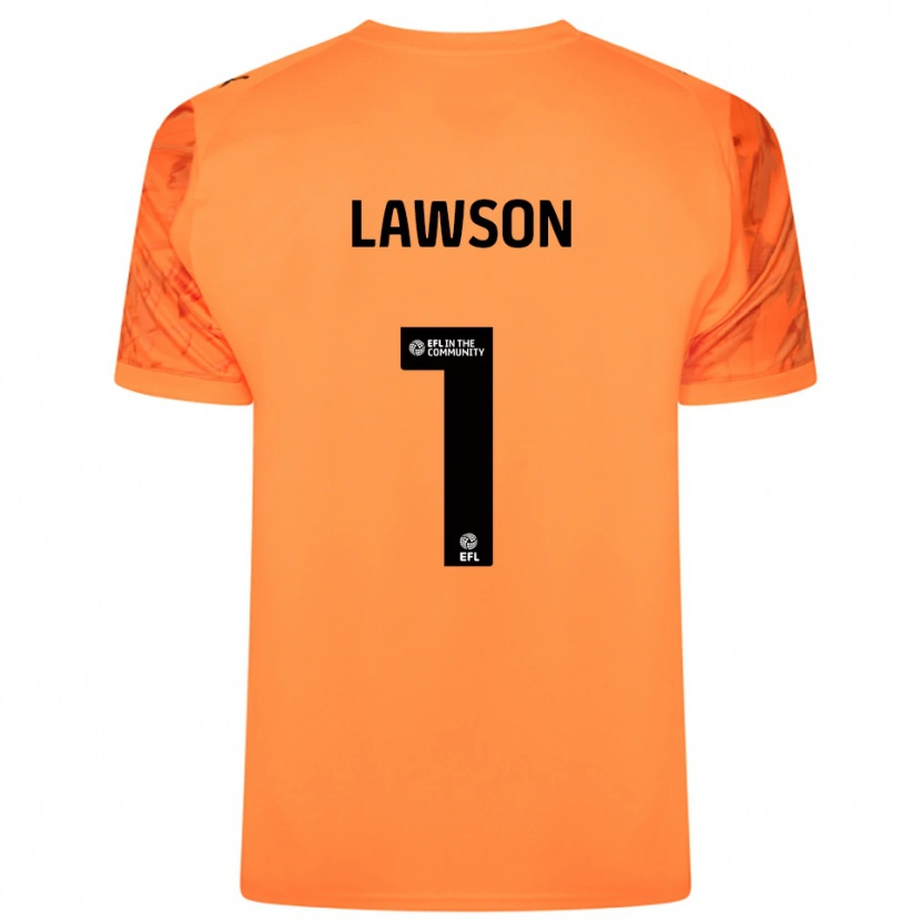 Danxen Kvinder Harvey Lawson #1 Appelsin Sort Målmandstrøje 2025/26 Trøje T-shirt
