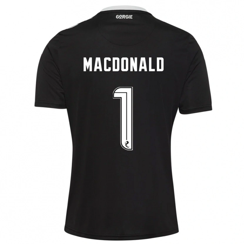 Danxen Kvinder Jamie MacDonald #1 Sort Bordeaux Målmandstrøje 2025/26 Trøje T-shirt