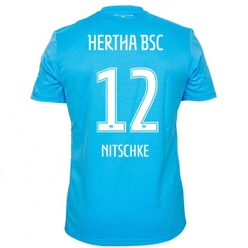 Danxen Kvinder Til Nitschke #12 Lyseblå Hvid Målmandstrøje 2025/26 Trøje T-shirt