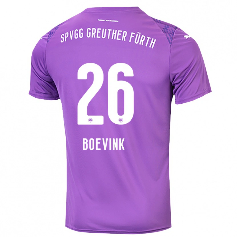 Danxen Kvinder Pelle Boevink #26 Lilla Hvid Målmandstrøje 2025/26 Trøje T-shirt