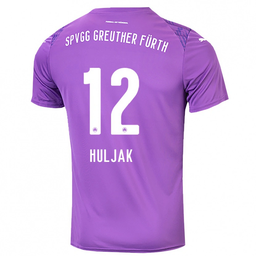 Danxen Kvinder Dominik Huljak #12 Lilla Hvid Målmandstrøje 2025/26 Trøje T-shirt