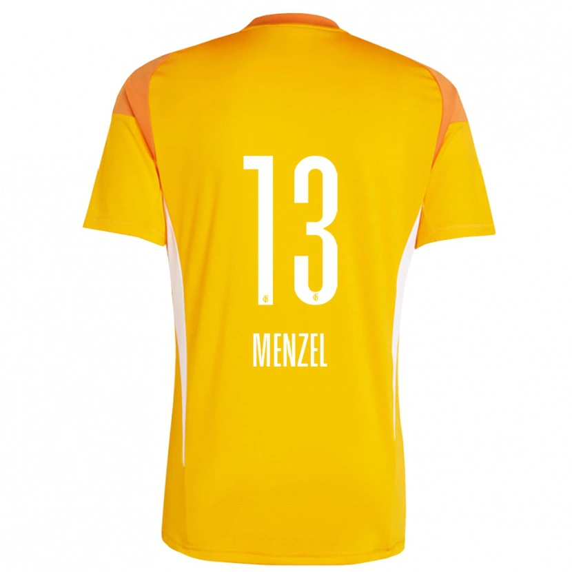 Danxen Kvinder Phillip Menzel #13 Gul Orange Målmandstrøje 2025/26 Trøje T-shirt