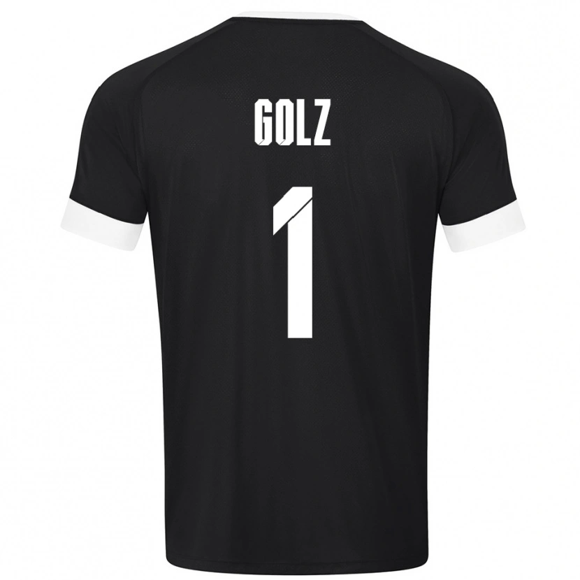 Danxen Kvinder Jakob Golz #1 Sort Hvid Målmandstrøje 2025/26 Trøje T-shirt