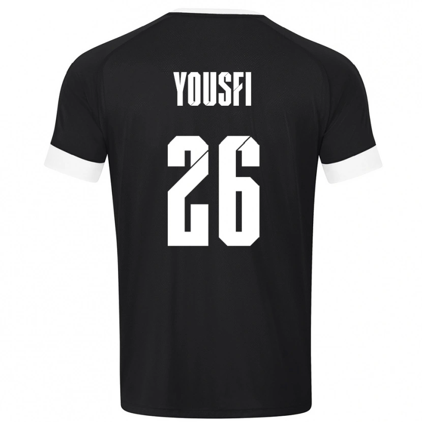 Danxen Kvinder Elias Yousfi #26 Sort Hvid Målmandstrøje 2025/26 Trøje T-shirt