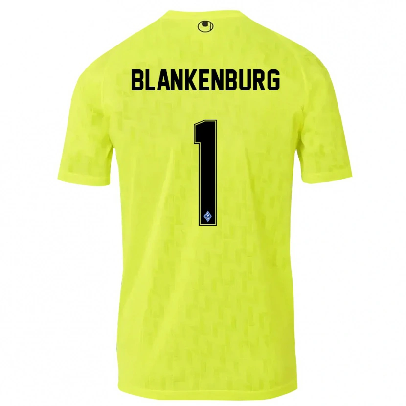 Danxen Kvinder Luca Blankenburg #1 Gul Sort Målmandstrøje 2025/26 Trøje T-shirt