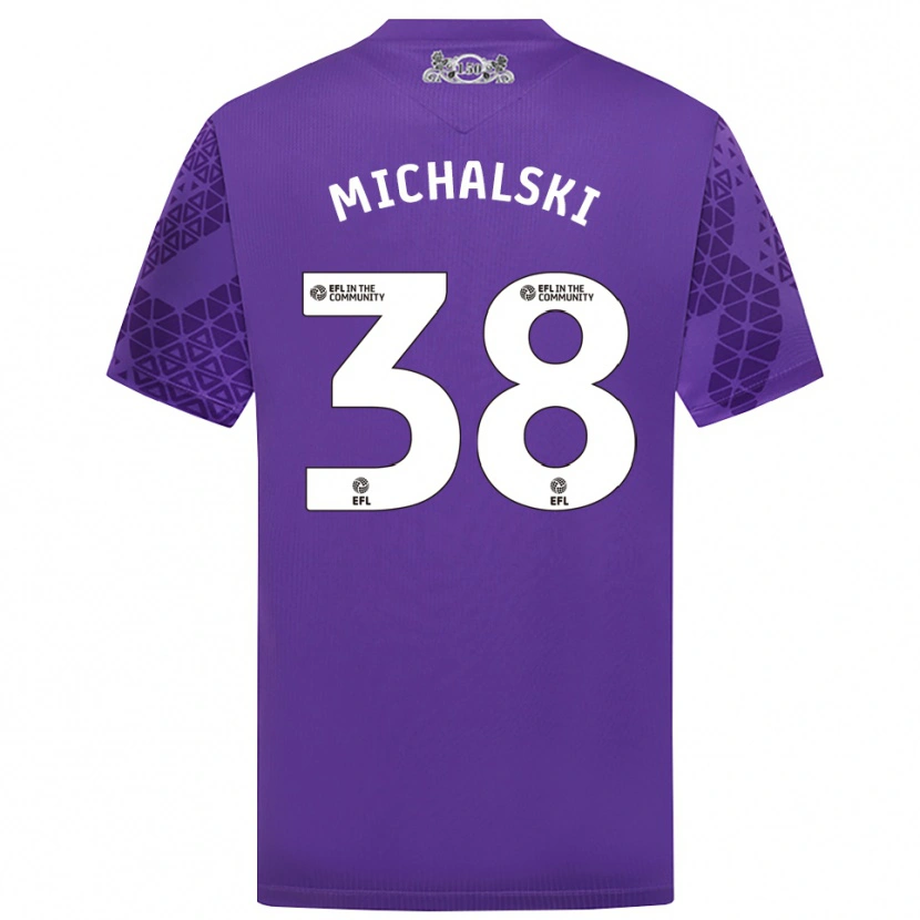 Danxen Kvinder Nicholas Michalski #38 Lilla Hvid Målmandstrøje 2025/26 Trøje T-shirt