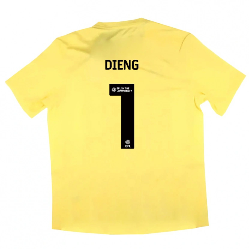 Danxen Kvinder Seny Dieng #1 Gul Sort Målmandstrøje 2025/26 Trøje T-shirt