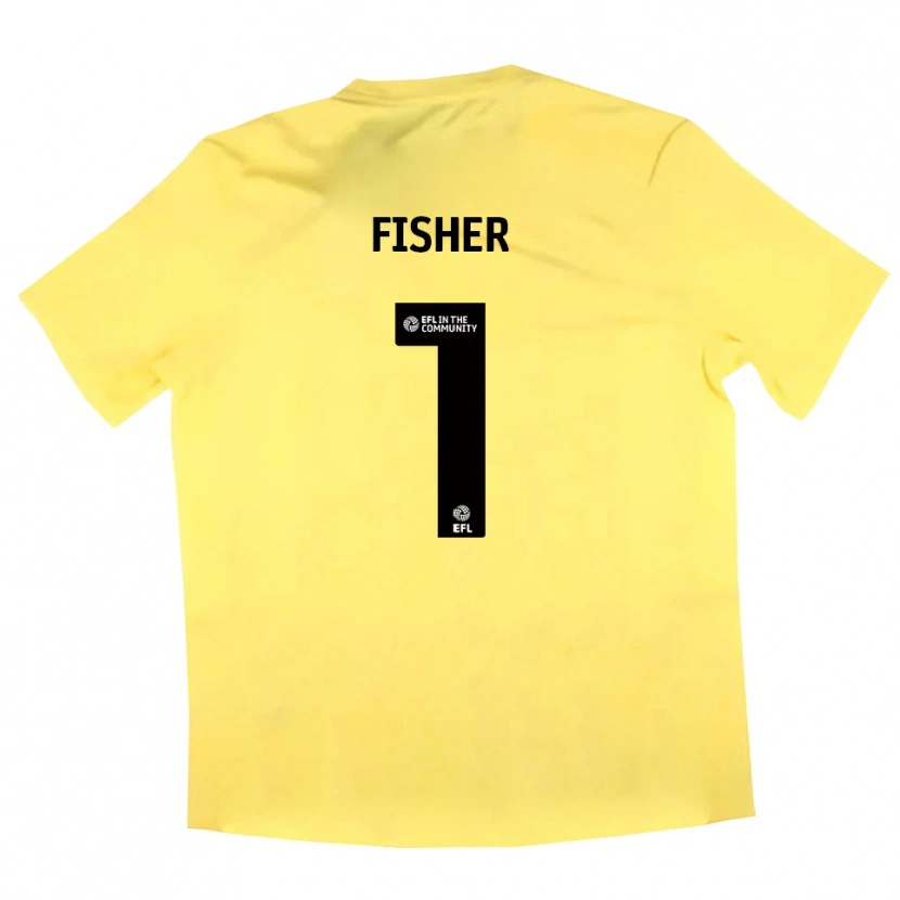 Danxen Kvinder Nathan Fisher #1 Gul Sort Målmandstrøje 2025/26 Trøje T-shirt