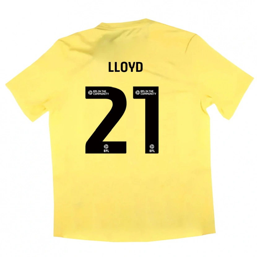 Danxen Kvinder Oliver Lloyd #21 Gul Sort Målmandstrøje 2025/26 Trøje T-shirt