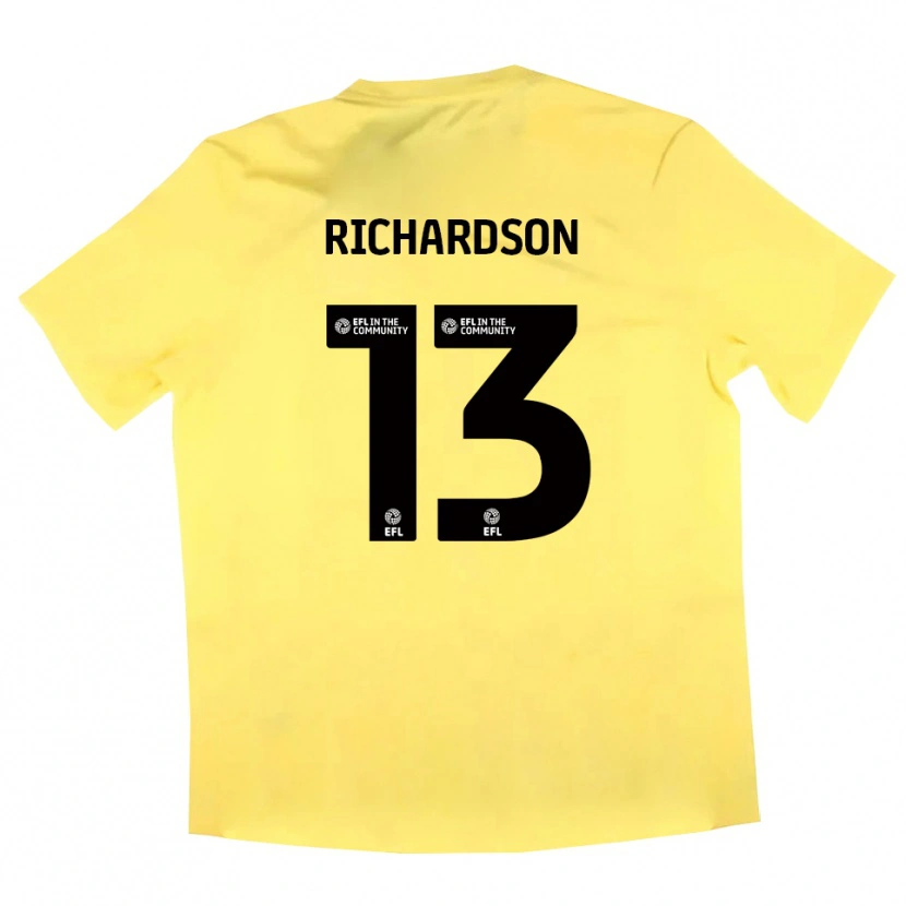 Danxen Kvinder Joseph Richardson #13 Gul Sort Målmandstrøje 2025/26 Trøje T-shirt