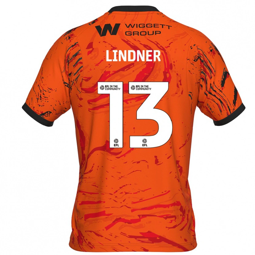 Danxen Kvinder Caspar Lindner #13 Orange Sort Målmandstrøje 2025/26 Trøje T-shirt