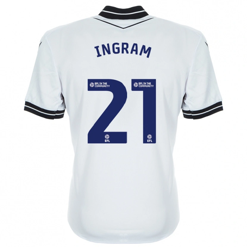 Danxen Kvinder Matt Ingram #21 Hvid Kongeblå Målmandstrøje 2025/26 Trøje T-shirt