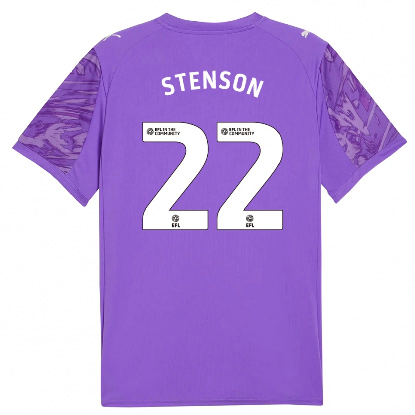 Danxen Kvinder Fran Stenson #22 Lilla Hvid Målmandstrøje 2025/26 Trøje T-shirt