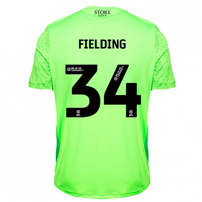 Danxen Kvinder Frank Fielding #34 Grøn Sort Målmandstrøje 2025/26 Trøje T-shirt
