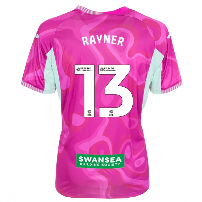 Danxen Kvinder Opal Rayner #13 Magenta Hvid Målmandstrøje 2025/26 Trøje T-shirt