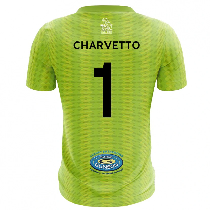 Danxen Kvinder Michael Charvetto #1 Eng Grøn Målmandstrøje 2025/26 Trøje T-shirt