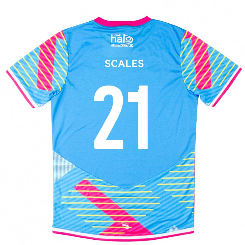 Danxen Kvinder Alfie Scales #21 Skyblå Pink Målmandstrøje 2025/26 Trøje T-shirt