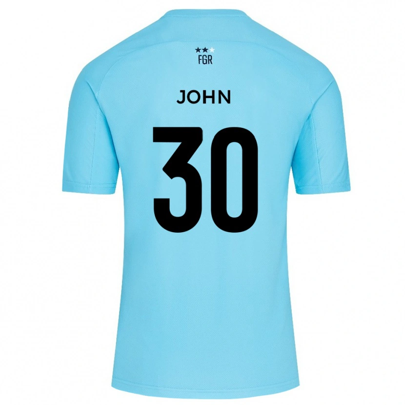 Danxen Kvinder Dylan John #30 Skyblå Hvid Målmandstrøje 2025/26 Trøje T-shirt