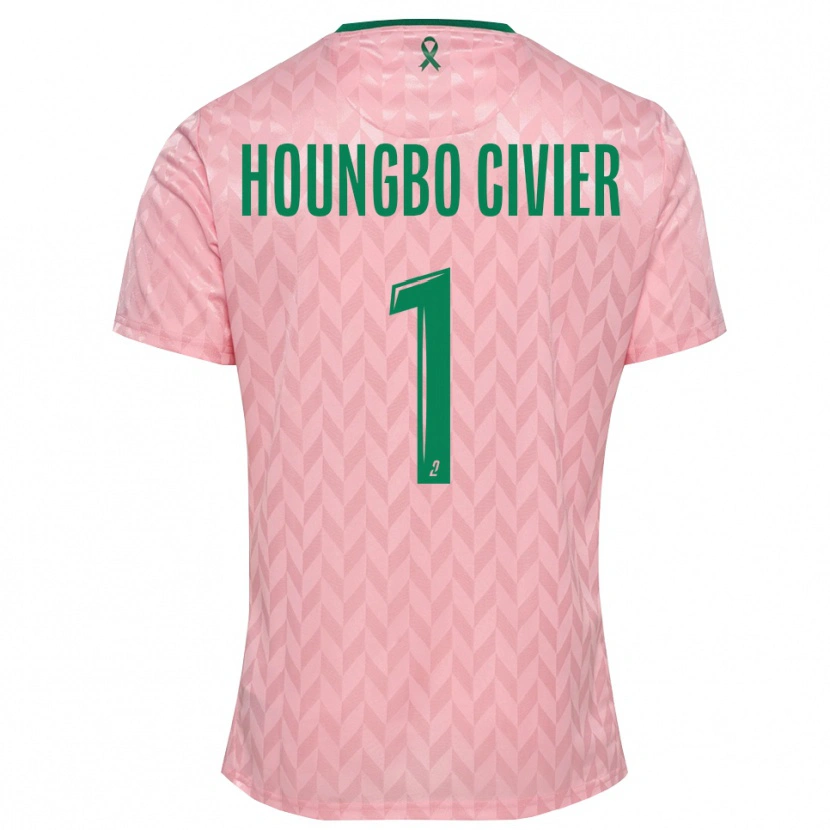 Danxen Kvinder Matéo Houngbo Civier #1 Pink Grøn Målmandstrøje 2025/26 Trøje T-shirt