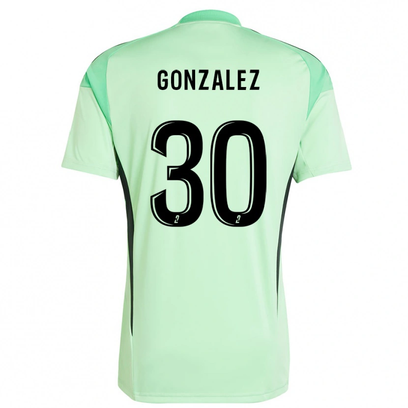 Danxen Kvinder Matéo Gonzalez #30 Lys Grøn Sort Målmandstrøje 2025/26 Trøje T-shirt