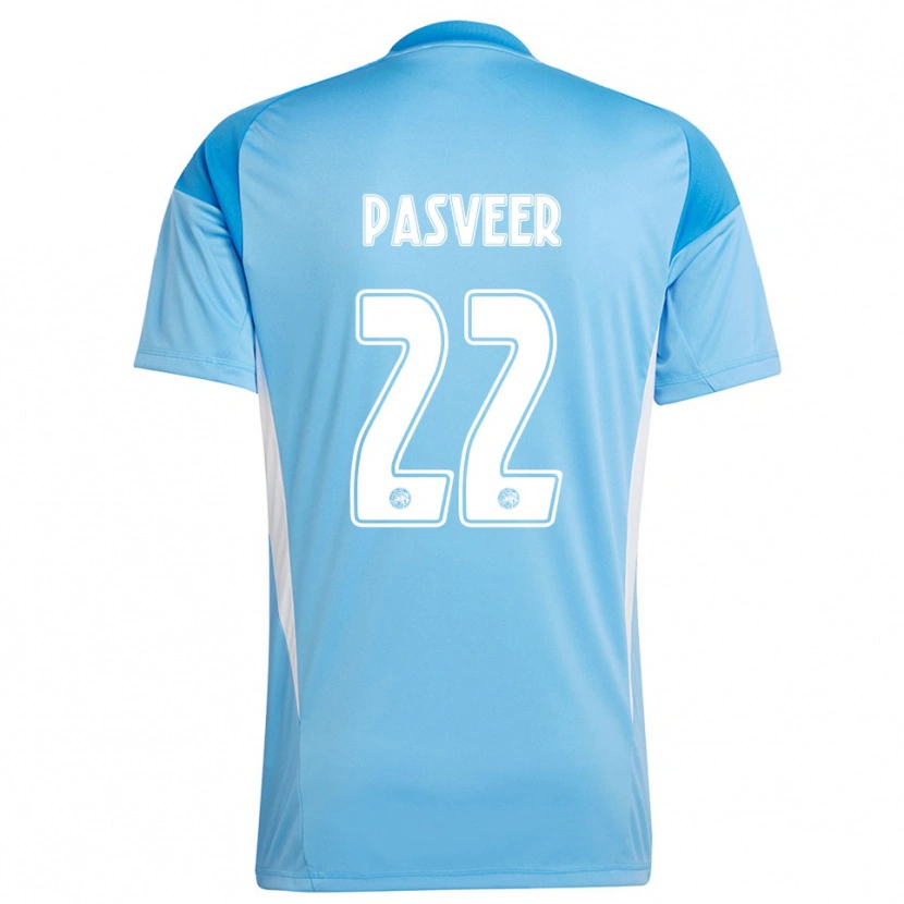 Danxen Kvinder Remko Pasveer #22 Lyseblå Hvid Målmandstrøje 2025/26 Trøje T-shirt
