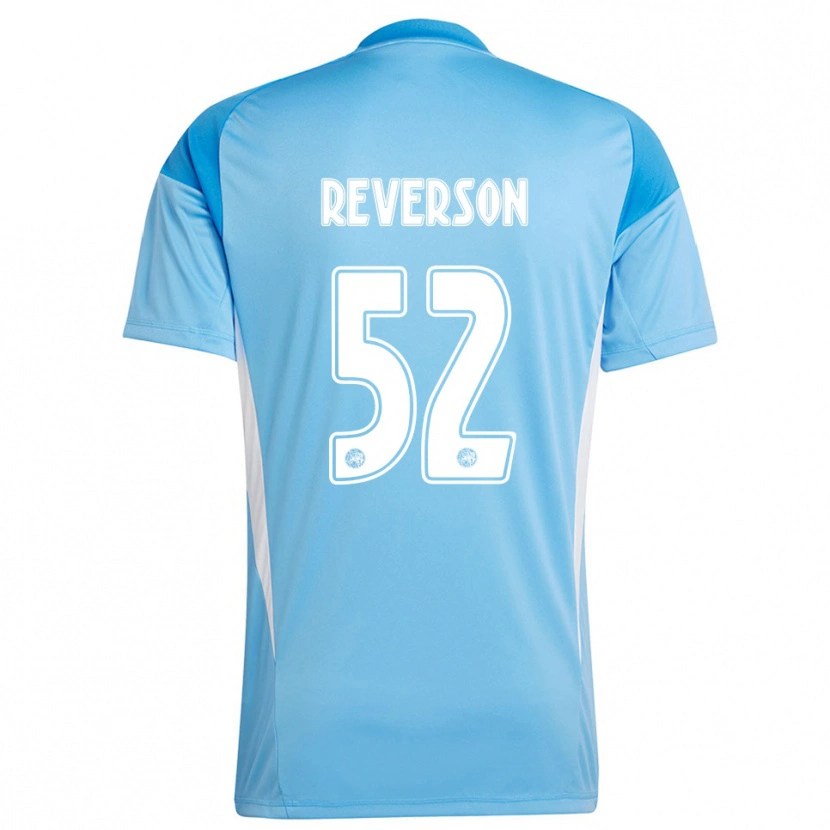 Danxen Kvinder Paul Reverson #52 Lyseblå Hvid Målmandstrøje 2025/26 Trøje T-shirt