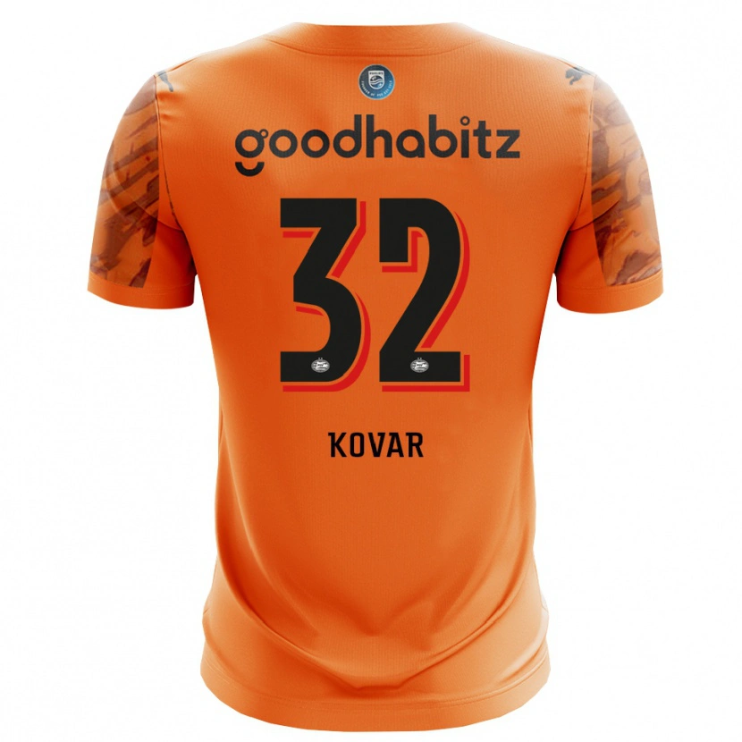 Danxen Kvinder Matej Kovar #32 Orange Sort Målmandstrøje 2025/26 Trøje T-shirt